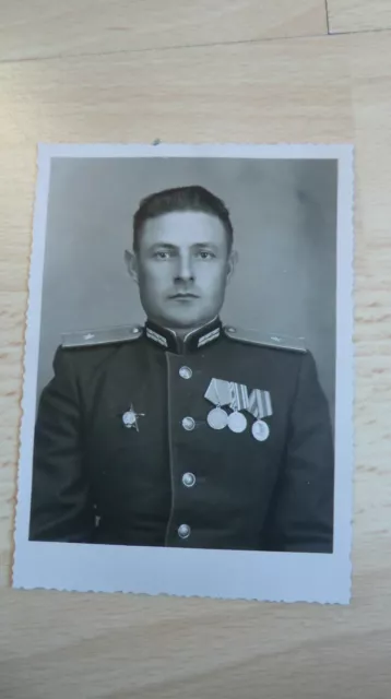 Foto Portrait Russische Offizier 100% Original UDSSR Nr- 26 2