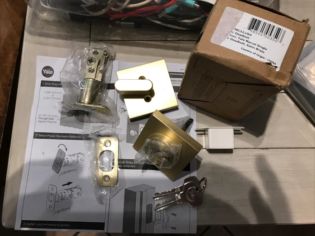 Yale Expressions Series Marcel Single DeadBolt , Satin Brass ,2 keys