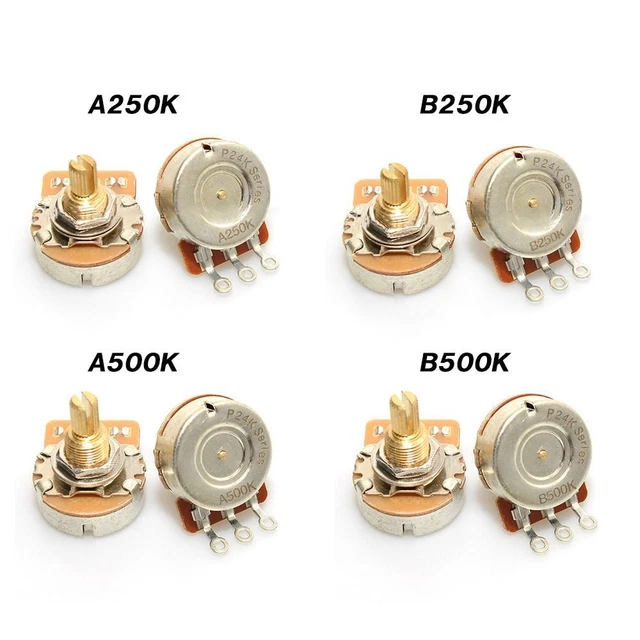 d'arbre de cuivre Arbre court Potentiomètres Guitare En Laiton 3/8 "Fileté 3