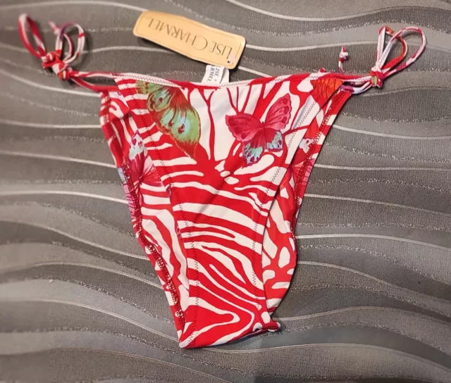 culotte bas  maillot de bain bikini Lise CHARMEL "CHRYSALIDE REFLET ROUGE" 40  -