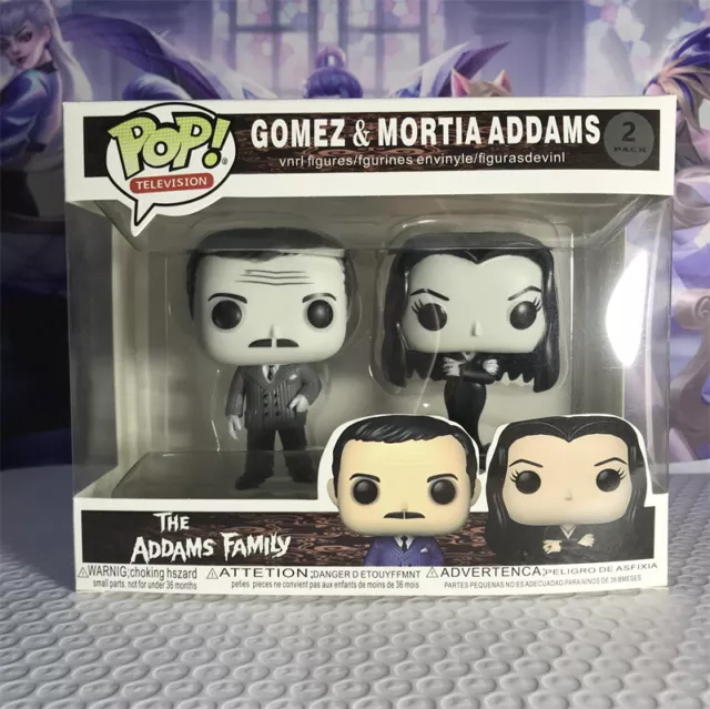 Figurine Pop Addams Family Gomez & Morticia Addams Vinyl Toys with Box Set 2
