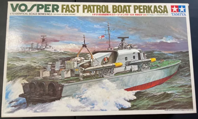 Tamiya Vosper Fast Patrol Boat Perkasa 7201 1/72 NO MOTOR! NIB Model Kit
