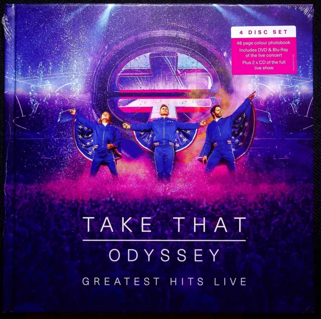 Take That Odyssey Greatest Hits Live 2 x CD + DVD + Blu-Ray Limited Ed. Box Set