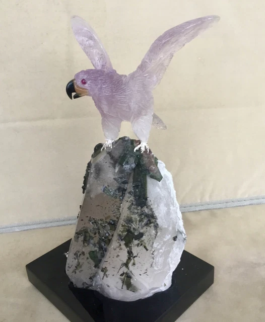 Amethyst Falcon on Gren Tourmaline in Quartz  8 1/2"-  Peter Muller