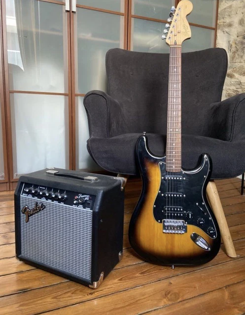 Ensemble Guitare électrique Vision type télécaster et ampli Marshall MG15FX