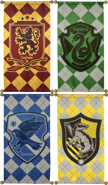 Gryffindor Slytherin Ravenclaw House Flag Banner Drape