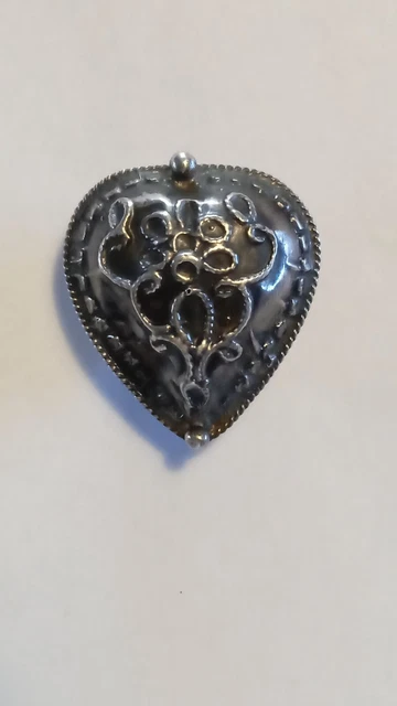 Pendentif Ancien En Argent Massif 850/1000 Style Basque - Bijou Régional Vintage