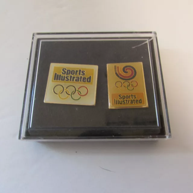 VINTAGE SPORTS ILLUSTRATED Pins Olympic Games Two Pin Set Lot of 2 5.