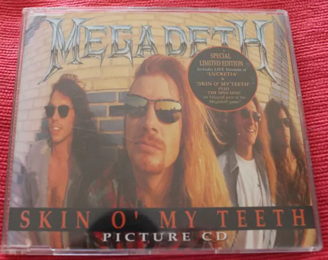 Megadeth - Skin O' My Teeth (Rare 3 TRK PICTURE DISC CD Single) NEAR MINT!