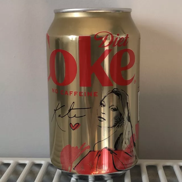 Kate Moss Diet Coke Can Red Full Coca-Cola Promotion 2023 Runway Gold Caffeine