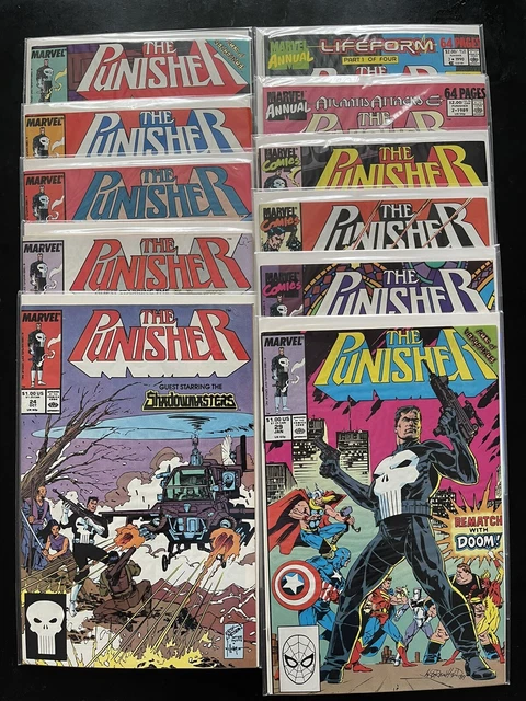 COMIC LOT  The Punisher 24 25 26 27 28 29 30 31 32  Annual 2 3 Vol 2 1989 Marvel