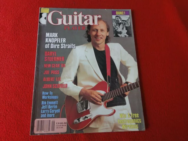 Vintage Rock and Roll Music Magazine Guitar Player 1984 Mark Knopfler        P77