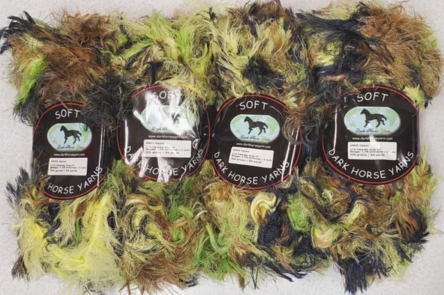 4 Dark Horse Soft Yarn 100 Grams Each Color 102