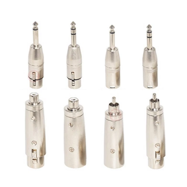Premium Quality 3Pin XLR to RCA to 6 35mm Female To Male Audio Adapter