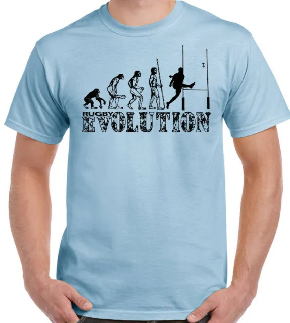 Rugby T-Shirt Mens Funny Evolution Of Ape To Man England Wales Scotland Ireland