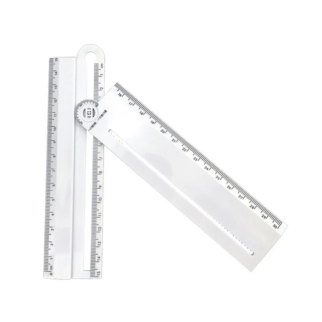 30CM TRANSPARENT RECTANGLE Ruler Engineering Measure Conduct ...