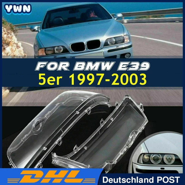 Halogen Xenon Kompatibel Vor Facelift BMW E39 Scheinwerferglas Set - Streuscheibe Mit Weißen Blinkern, Vor Facelift Bj 95-00 Vor Facelift