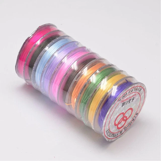 10 Meter Gummifaden elastisch 0,8 mm Nylonfaden Perlenfaden Gummiband