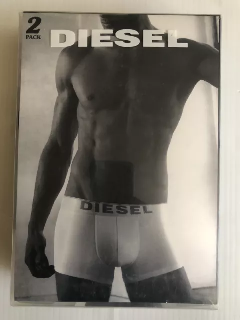 Diesel Black White UMBX-ROCCO Two Pack Boxer Trunk Shorts 000S9T9RKAIS