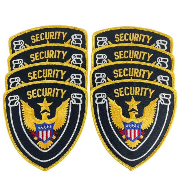 Heroes Pride Security Patch Security Eagle Black Gold 4.2 in X 4.5 in Lot 8 New