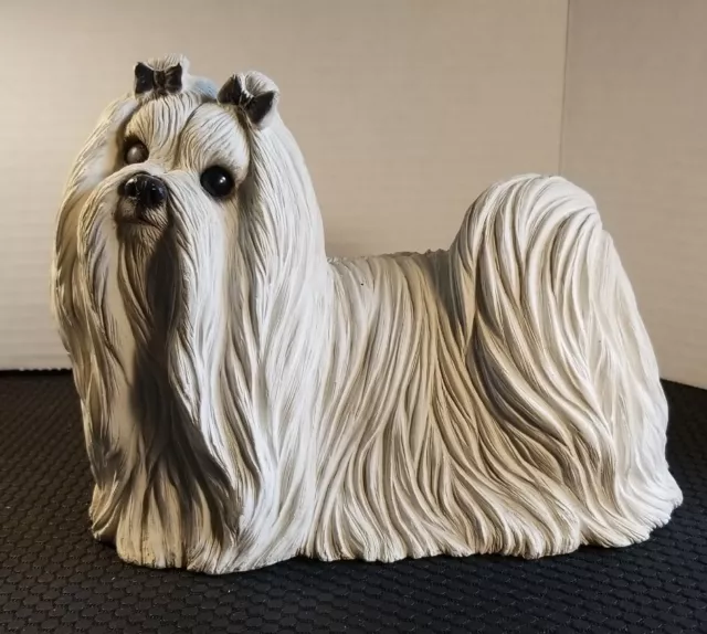 MALTESE by SANDRA BRUE for SANDICAST of San Diego 1987 Hand Painted Large