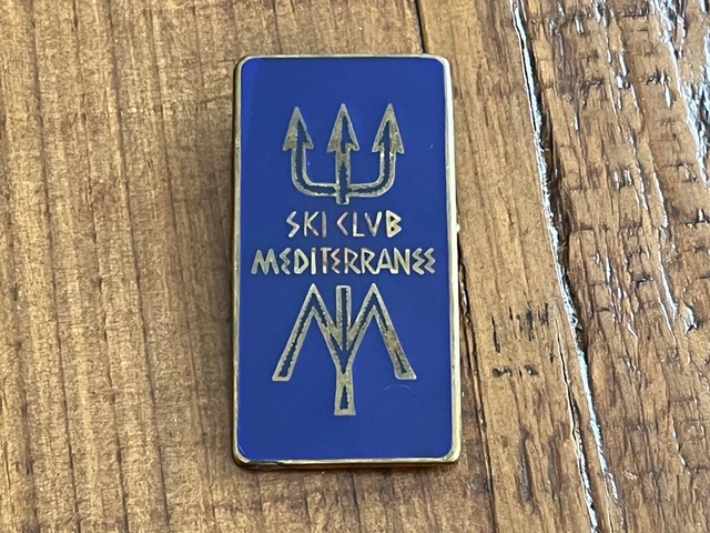 Ancienne Broche / Insigne Club Med, Doré Et Bleu, état D'usage