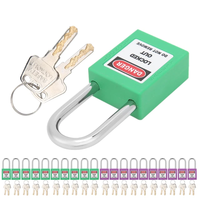 10SETS 38MM LOCKOUT Tagout Lock Durable Nylon Isolation Design ...