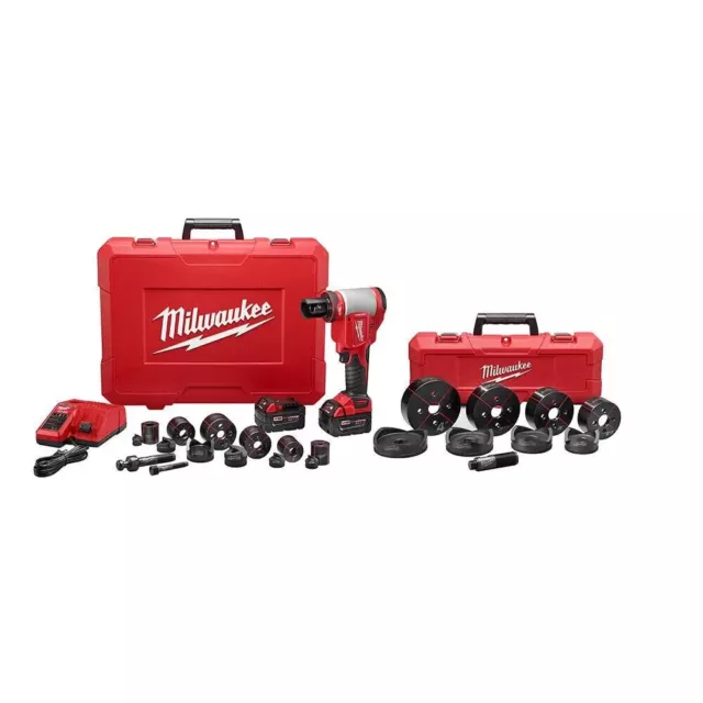 Milwaukee 2677-23 M18 18V 4-Inch 6-Ton Forcelogic Knockout Tool Kit