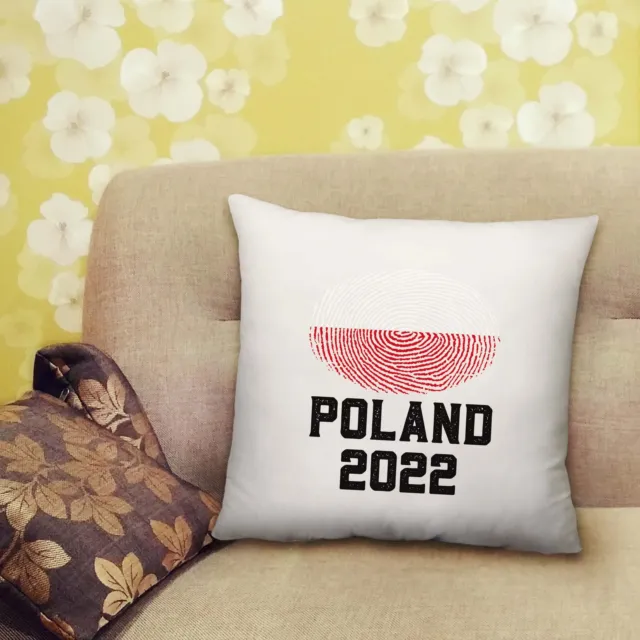 Poland Football World Cup Supporters Cushion Gift with Insert - 40cm x 40cm