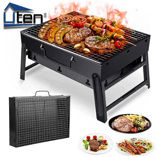 Uten BBQ Grill Holzkohlegrill Camping Kleiner Klappgrill tragbar Picknickgrill