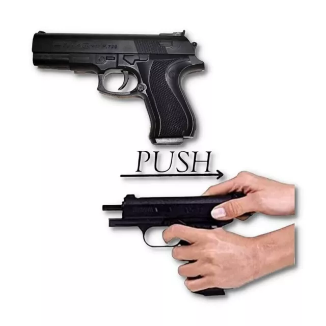 Toy Gun Pistol Black for Kids with 8 Round Reload and 6 mm Plastic BB Pack 2 2