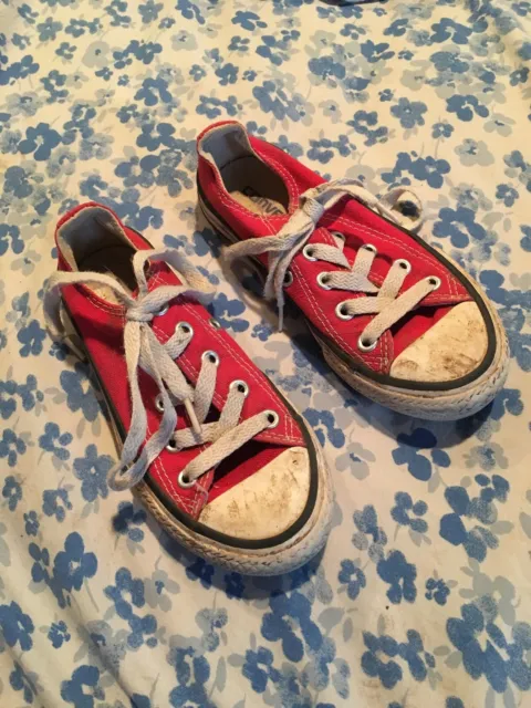 Kids All Star Convers 11 Boys Girls Red Shoes