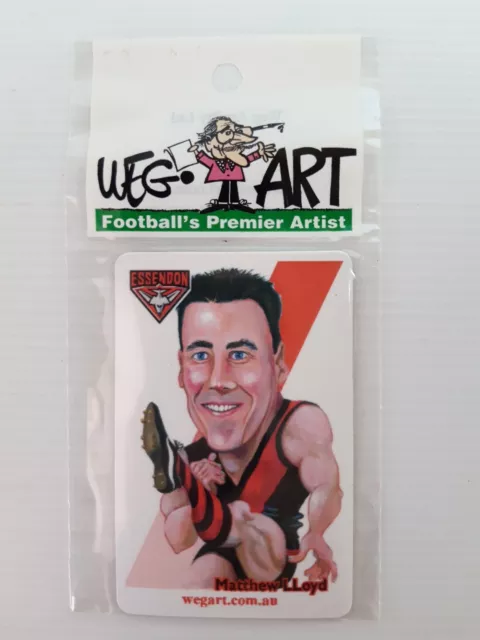 Matthew Lloyd Essendon Bombers. Weg Art Fridge Magnet. 2000 Premiers.  Free Post