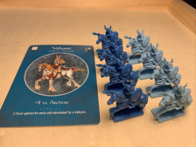VALKYRIE 8 Tokens and Battle Card for AGE OF MYTHOLOGY Game NORSE Parts