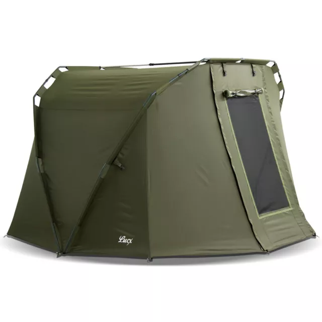 Lucx® Bivvy 1 - 2 Mann Angelzelt Karpfenzelt Carp Dome Fishing Tent "Caracal"