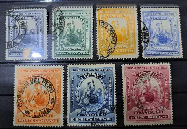 PERÚ . 1895 , Serie completa . Alto valor