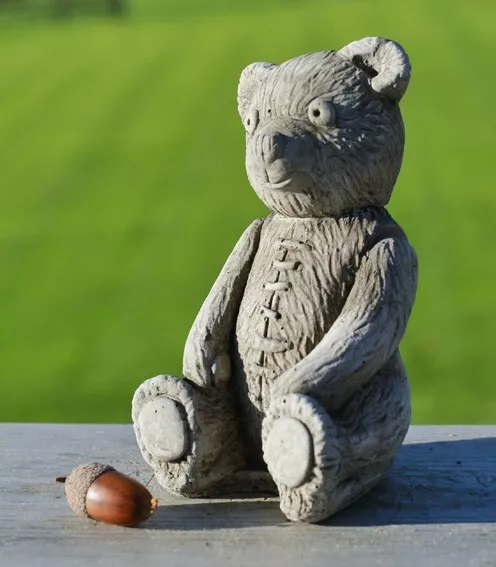 Teddy Bear Limestone Statue | Animal Outdoor Garden Ornament Decoration Home