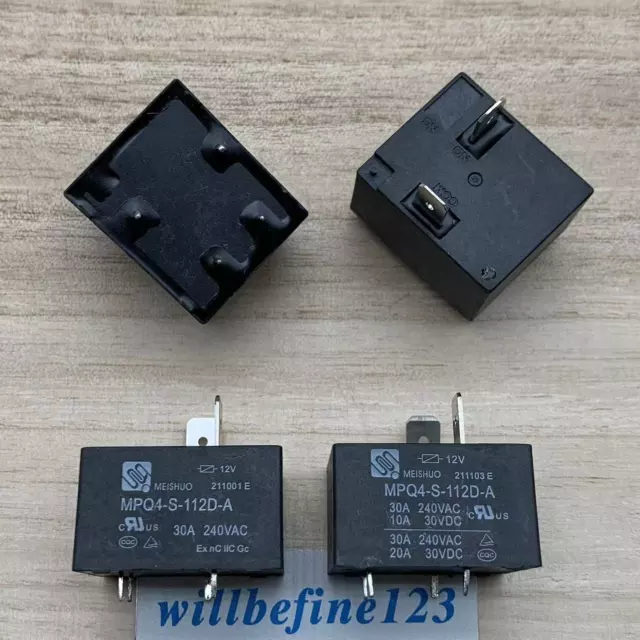 4pcs MPQ4-S-112D-A 30A 12V MEISHUO Electric Water Heater Air Conditioner Relay 3
