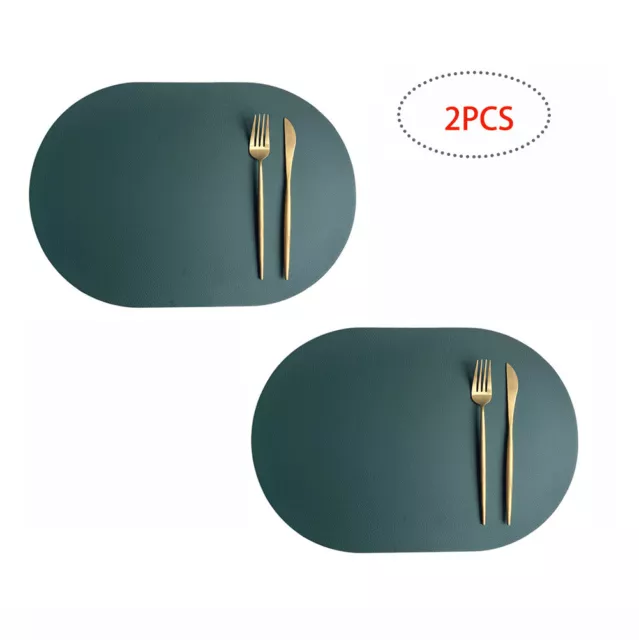 2 PIEZAS Alfombrillas de lugar Alfombrillas de mesa de comedor Limpiables Lavables para pestañas de patio de cocina comedor