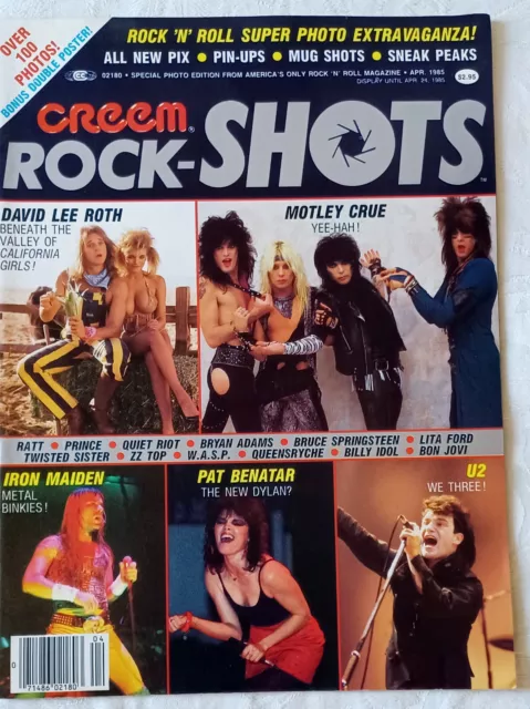 Creem Magazine Rock-Shots April 1985, Iron Maiden, Motley Crue, Near Mint Q1