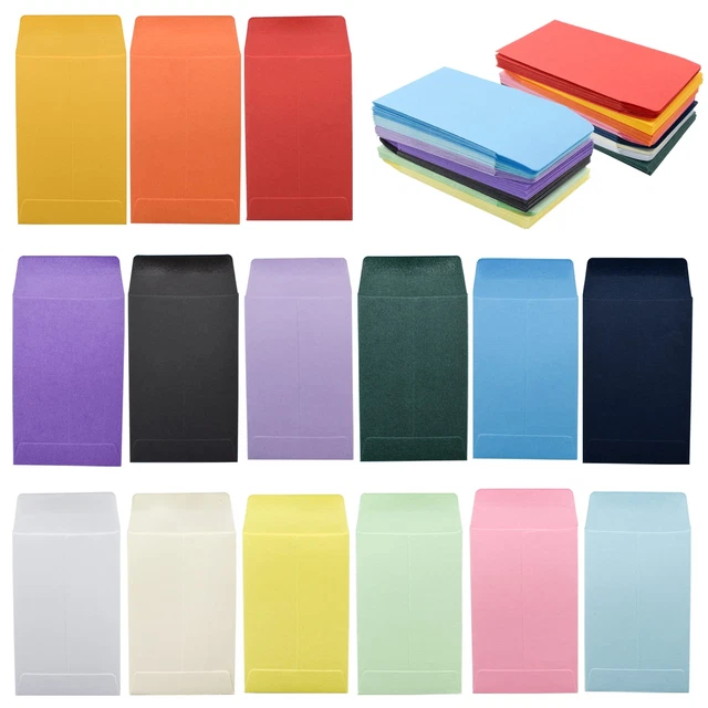 150 PCS Coin Envelopes #1 Seed Envelopes Colorful Small Parts Envelope