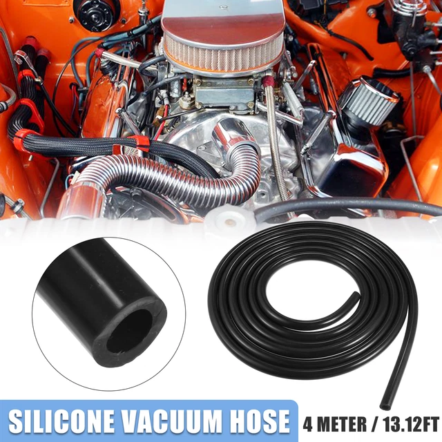 8mm ID 13.12ft Car Silicone Vacuum Hose Pipe Water Air Boost Line Tube Black
