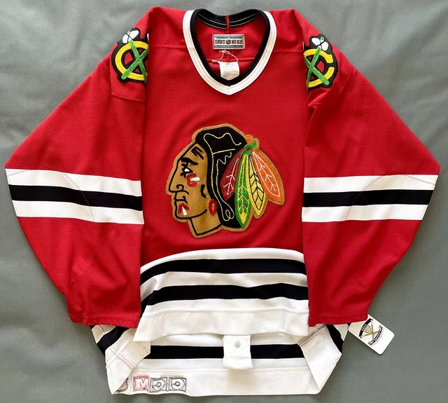 Vintage Chicago Blackhawks Authentic CCM Hockey Jersey Size 48 NHL