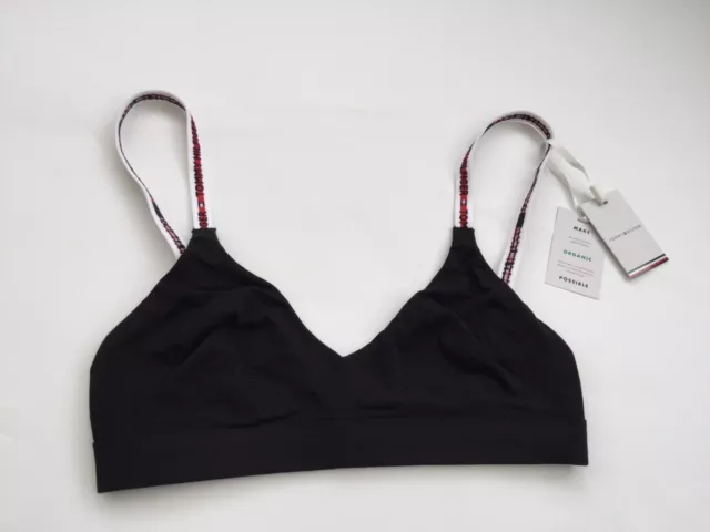 Reggiseno sportivo Tommy Hilfiger nuovo con etichette 100% originale, nero crop top/palestra. L CTRL £65