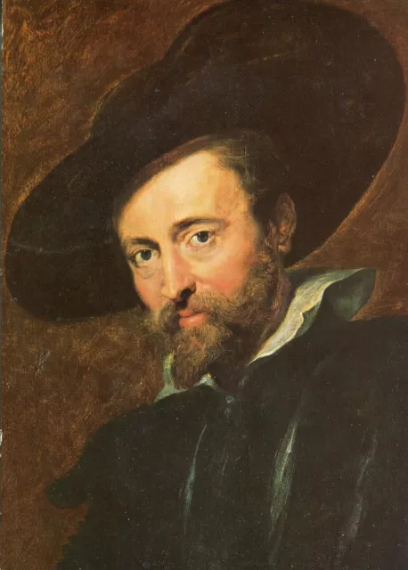 Alte Kunstpostkarte - Peter Paul Rubens - Selbstporträt