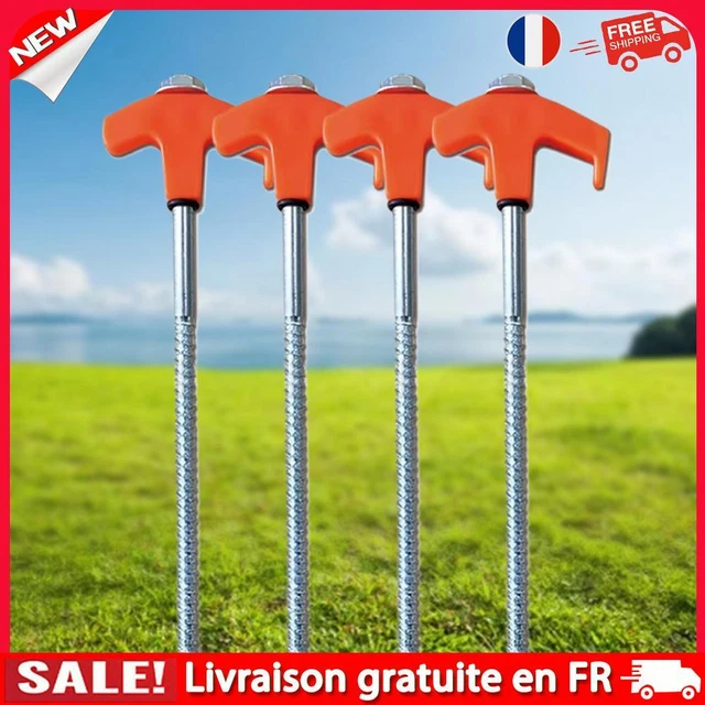 Piquets de tente robustes à visser - Ancrage extérieur