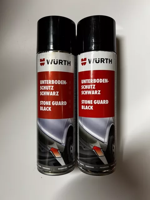 Wurth 12X 500ml Stone Guard Black Paintable Underbody Protection Underseal Spray