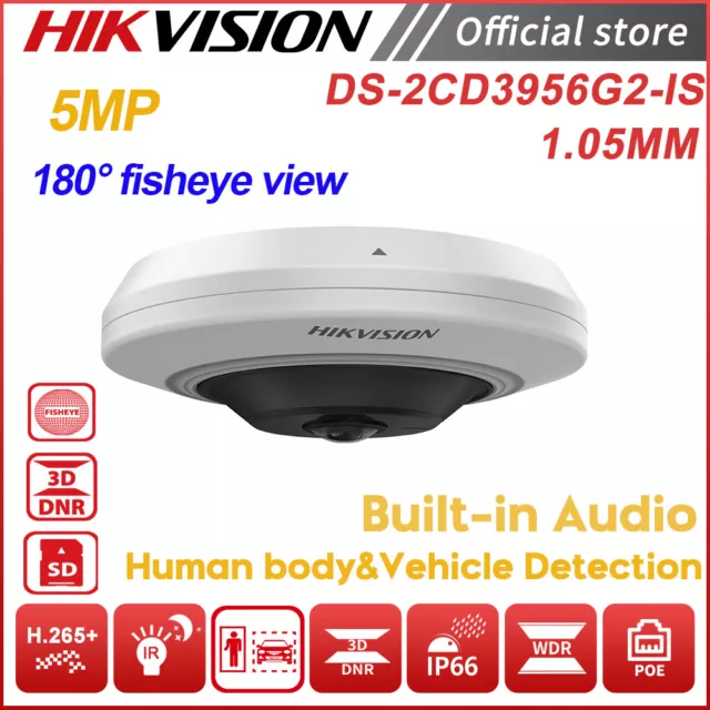 Hikvision 5MP AcuSense 180° Fisheye IR Netzwerkkamera Audio 1.5MM 4 Live-Ansicht
