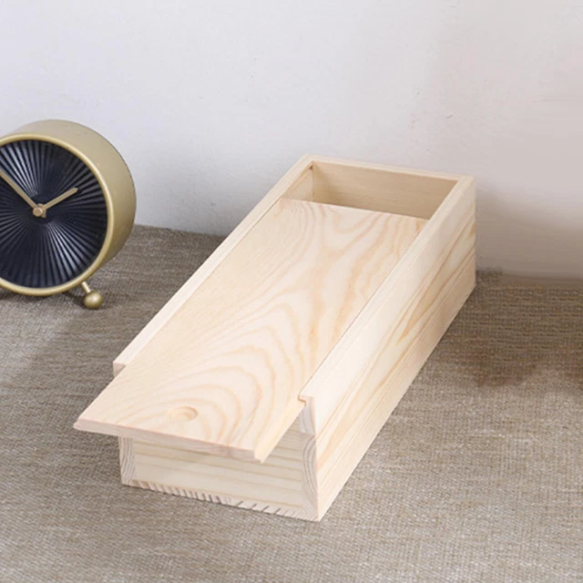 BOÎTE EN BOIS Avec Couvercle à Charnière, Boîtes En Bois Pour Articles