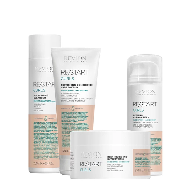 Revlon Restart Curly Shampoo 250ml Conditioner 250ml Mask 250ml Cream 150ml